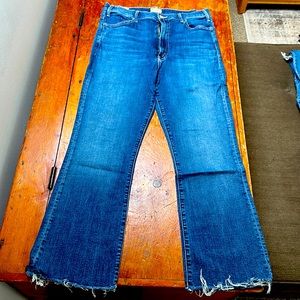 MOTHER denim Hustler Ankle Fray 32 - RIPPED